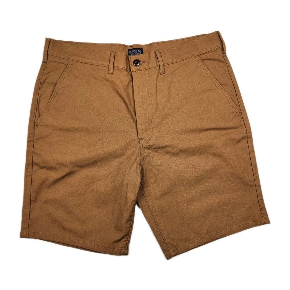 Levis Classic Chino Shorts Camel Mens 36 Flat Front Slash Pockets Earth Resort